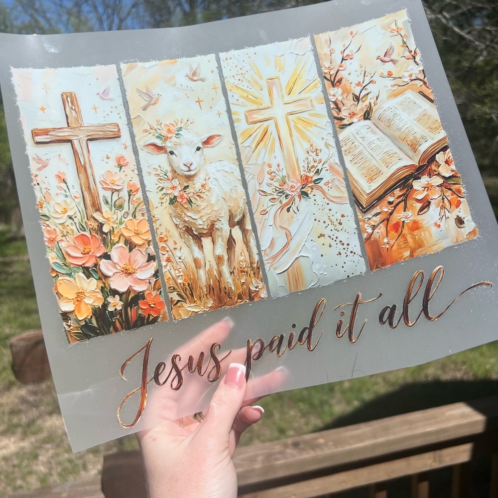 Scriptural Lamb DTF Transfer